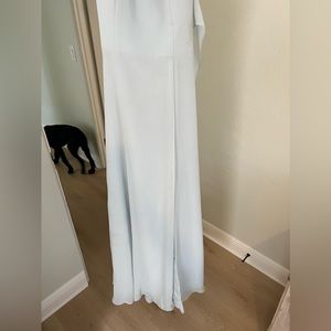 Mist Blue Long Bridesmaid Dress